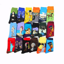 Load image into Gallery viewer, Classic Autumn Winter Retro Personality Art Van Gogh Mural World Famous Oil Painting Female Sock For Men And Women
