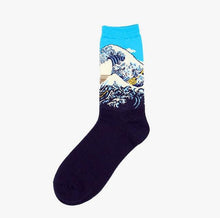 Load image into Gallery viewer, Classic Autumn Winter Retro Personality Art Van Gogh Mural World Famous Oil Painting Female Sock For Men And Women

