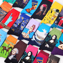 Load image into Gallery viewer, Classic Autumn Winter Retro Personality Art Van Gogh Mural World Famous Oil Painting Female Sock For Men And Women
