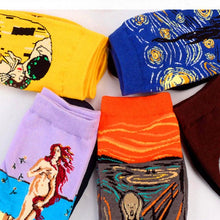Load image into Gallery viewer, Classic Autumn Winter Retro Personality Art Van Gogh Mural World Famous Oil Painting Female Sock For Men And Women
