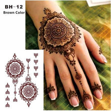 Load image into Gallery viewer, Classic Brown And Black Temporary Tattoo For Hands And Body Stickers Black Luxury Tattoos for Women Girls

