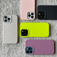Load image into Gallery viewer, Classic Candy Color Silicone Case For iphone 13 12 Mini 14 13 Pro Max Camera Lens Protective Bumper Cover For iPhone 14 12 Pro Soft Flexible Silicone Slim Fit Case For Iphone
