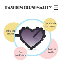 Load image into Gallery viewer, Classic Children's Fashionable  Cute Heart-Shaped Sunglasses  Designer Personalized Flower  Love Baby Sunglasses  Block 90% Of UVB and UVA Rays over sized heart shaped sunglasses
