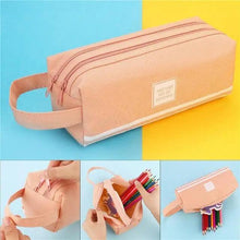 Load image into Gallery viewer, Classic Colorful Large Capacity Pencil Cases For Students Cool Design Double Zipper Pencil Pouch Pen Bag For School
