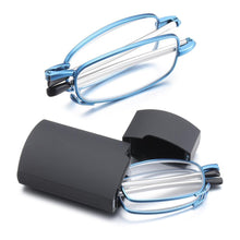 Load image into Gallery viewer, Classic Fashionable Folding Reading Glasses With Case  For Men Women Telescopic Rotation Eyeglasses Includes Glasses Case Blue Light Blocking Reading Glasses Folding Reading Glasses, Small Folding Readers for Men Women
