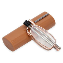Load image into Gallery viewer, Classic Fashionable Folding Reading Glasses With Case  For Men Women Telescopic Rotation Eyeglasses Includes Glasses Case Blue Light Blocking Reading Glasses Folding Reading Glasses, Small Folding Readers for Men Women
