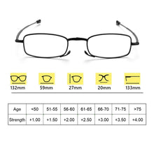 Load image into Gallery viewer, Classic Fashionable Folding Reading Glasses With Case  For Men Women Telescopic Rotation Eyeglasses Includes Glasses Case Blue Light Blocking Reading Glasses Folding Reading Glasses, Small Folding Readers for Men Women
