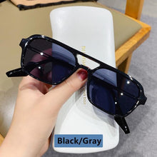 Load image into Gallery viewer, Classic Fashionable Retro Shape Double Bridges Style Women Sunglasses Polarized Square  Sunglasses for Women Men Classic Pink Gradient Eyewear Trending Sunglasses
