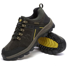 Load image into Gallery viewer, Classic Genuine Leather Outdoor Sport Mens Breathable Non slip Hiking Boots Light Mountain Climbing High Top Winter Warm Outdoor Walking Lace Up Anti-Slip Ankle Booties
