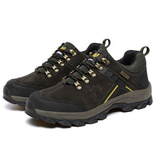 Load image into Gallery viewer, Classic Genuine Leather Outdoor Sport Mens Breathable Non slip Hiking Boots Light Mountain Climbing High Top Winter Warm Outdoor Walking Lace Up Anti-Slip Ankle Booties
