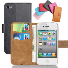 Load image into Gallery viewer, Classic iPhone 5 5S SE 5C Case Flip Leather Phone Cover For iPhone 6 6S PLUS 7 8 X Shockproof Stand Cases Wallet Extra Thin Leather Case Compatible with iPhone
