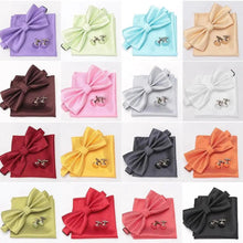Load image into Gallery viewer, Classic Men Bowtie  Cufflinks Set Casual Men's Fashionable Style Solid Color Bowties Elegant Accessories
