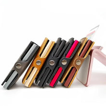 Load image into Gallery viewer, Classic Multifunction Automatic Aluminum Alloy Leather Credit Card Holder Retro New Pop-Up Card Ejector Business Wallets For Men
