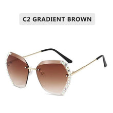 Load image into Gallery viewer, Classic Rimless Sunglasses Women Metal Frame Diamond Cutting Lens Sunglasses For Women New Fashion Black Color New Retro Sun Glasses For Women New Summer Style Sun glasses For Female Famous Style Frames
