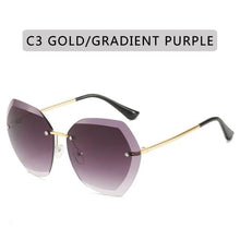 Load image into Gallery viewer, Classic Rimless Sunglasses Women Metal Frame Diamond Cutting Lens Sunglasses For Women New Fashion Black Color New Retro Sun Glasses For Women New Summer Style Sun glasses For Female Famous Style Frames
