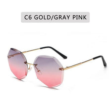 Load image into Gallery viewer, Classic Rimless Sunglasses Women Metal Frame Diamond Cutting Lens Sunglasses For Women New Fashion Black Color New Retro Sun Glasses For Women New Summer Style Sun glasses For Female Famous Style Frames
