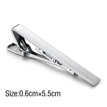 Load image into Gallery viewer, Classic Tie Clip Fashion Style Tie Bars For Men Metal Tone Tie Bar Clip Tie Pins Elegant Tie Clips For Men Fathers' Day Valentine's Day Gift Simple Bar Clasp Practical Necktie Accessories Clasp Tie Pin For Mens Collar Clip
