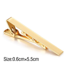 Load image into Gallery viewer, Classic Tie Clip Fashion Style Tie Bars For Men Metal Tone Tie Bar Clip Tie Pins Elegant Tie Clips For Men Fathers' Day Valentine's Day Gift Simple Bar Clasp Practical Necktie Accessories Clasp Tie Pin For Mens Collar Clip
