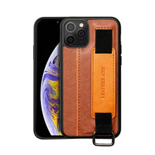 Load image into Gallery viewer, Classic Vintage Design Leather Belt Style With Strap Case for iPhone 14 13 12 Mini 11 Pro Max XS XR Max 8 7 6S Plus PU Leather Wristband Card Holder Full Cover Business Simple Iphone Case For Men And Women

