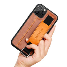 Load image into Gallery viewer, Classic Vintage Design Leather Belt Style With Strap Case for iPhone 14 13 12 Mini 11 Pro Max XS XR Max 8 7 6S Plus PU Leather Wristband Card Holder Full Cover Business Simple Iphone Case For Men And Women
