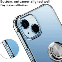 Load image into Gallery viewer, Clear Phone Case iPhone 14 Transparent Anti-Scratch with Ring Kickstand
