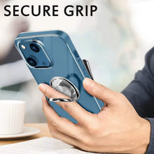 Load image into Gallery viewer, Clear Phone Case iPhone 14 Transparent Anti-Scratch with Ring Kickstand
