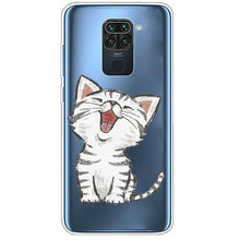 Load image into Gallery viewer, Clear Soft Cover For Redmi Note 9S Case Note9 Silicone Print Cat Covers for Xiaomi Redmi Note 9 Pro Case Redmi9 Clear Cute Soft Slim Shock-Absorption Back Phone Case Cover
