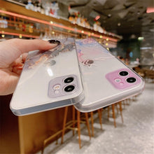 Load image into Gallery viewer, Clear Watercolor Marble Texture Phone Case For iPhone 11 Pro Max 11 Mini X XR XS Max 7 8 6s Plus Soft Back Cover Gold-Plated Silicone Mobile Phone Case Bumper Scratch-Resistant Protective Case
