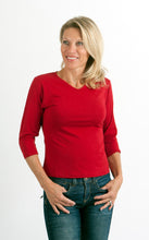 Load image into Gallery viewer, Clearance Women's Bamboo Viscose/Cotton V-Necks 3/4 Sleeve T-Shirt
