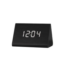Load image into Gallery viewer, Clocks LED Wooden Alarm Clock Watch Wooden Wood Clock New Version LED Alarm Digital Desk Clock Adjustable Brightness, Alarm Time, Displays Time Date Temperature  Table Voice Control Digital Wood Electronic Desktop Table

