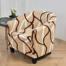 Load image into Gallery viewer, Club Chair Cover Armchair Slipcover Geometric Printed Small Sofa Covers Protect For Pets Chair Decoration Chair Slipcover Decoration Club Chair Cover Spandex Elastic Armchair Slipcover Geometric Printed Small Sofa Covers Protect For Living Room Hotel Bar
