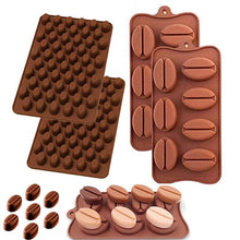 Load image into Gallery viewer, Coffee Beans Chocolate Mold Mini Candy Ice Candy Making Mold Baking Mold Cake Decorating Coffee Bean Cake Mould Soap Baking Mold Fondant Pudding Jelly Chocolate
