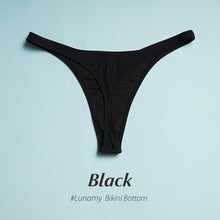 Load image into Gallery viewer, Colorful Bikini Thong Swimwear Women Swimsuit Top And Bottoms T-Back Brazilian Swimming Women's Strappy Triangle Bikini Sets High Cut Cheeky Thong Bottom Swimsuits
