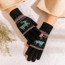 Load image into Gallery viewer, Colorful Christmas Deer Printed Warm Autumn Winter Comfortable Gloves For Men Women Cute Unisex Stylish Design Soft Full Finger Gloves

