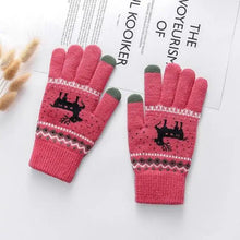 Load image into Gallery viewer, Colorful Christmas Deer Printed Warm Autumn Winter Comfortable Gloves For Men Women Cute Unisex Stylish Design Soft Full Finger Gloves
