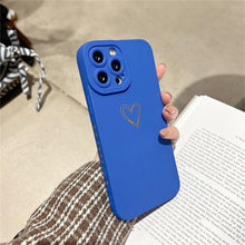Load image into Gallery viewer, Colorful Love Heart Phone Case For iPhone 12 13 Pro Max 14 Pro Candy Color Soft Silicone Back Cover Shockproof Anti-Fingerprint Phone Case Lovely Gift For Women
