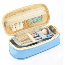 Load image into Gallery viewer, Colorful Pencil Organizer Pouch Pen Holder School Supplies Portable Travel Simple Storage Box Easy Grip Handle
