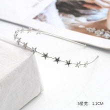 Load image into Gallery viewer, Colorful Rhinestone Flower Leaf Hair Hoop Headband Hairband for Women Girls Bezel Hair Band Hair Accessories Flower and Leaves Crown Hair Band for Bride and Bridesmaids
