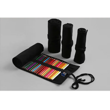 Load image into Gallery viewer, Colorful Roll Up Pencil Case Canvas Flowers Style Colored Pencils Wrap Multi-Purpose Pen Holder Cute Case

