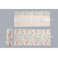 Load image into Gallery viewer, Colorful Roll Up Pencil Case Canvas Flowers Style Colored Pencils Wrap Multi-Purpose Pen Holder Cute Case
