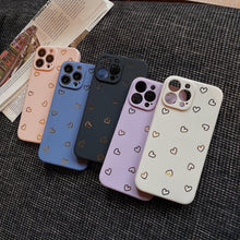 Load image into Gallery viewer, Colorful Silicone Case Soft Protection Cute Pattern Cute Little Heart Phone Case For iPhone 14 Pro Max 13 12 11 X XR XS Max 7 8 Plus Silicone Camera Back Case Cover
