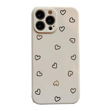 Load image into Gallery viewer, Colorful Silicone Case Soft Protection Cute Pattern Cute Little Heart Phone Case For iPhone 14 Pro Max 13 12 11 X XR XS Max 7 8 Plus Silicone Camera Back Case Cover
