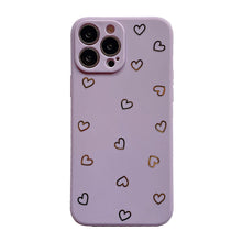 Load image into Gallery viewer, Colorful Silicone Case Soft Protection Cute Pattern Cute Little Heart Phone Case For iPhone 14 Pro Max 13 12 11 X XR XS Max 7 8 Plus Silicone Camera Back Case Cover
