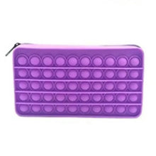 Load image into Gallery viewer, Colorful Stress Relief Squeeze Anti Stress Pop It Soft Pencil Case For Students Rainbow Color School Case

