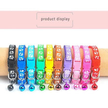 Load image into Gallery viewer, Colorful Super Soft Nylon Pet Adjustable Collars Cute Print Collar Stylish Footprint Pets Necklace Collars For Dogs
