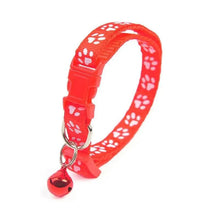 Load image into Gallery viewer, Colorful Super Soft Nylon Pet Adjustable Collars Cute Print Collar Stylish Footprint Pets Necklace Collars For Dogs
