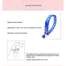 Load image into Gallery viewer, Colorful Super Soft Nylon Pet Adjustable Collars Cute Print Collar Stylish Footprint Pets Necklace Collars For Dogs
