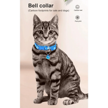 Load image into Gallery viewer, Colorful Super Soft Nylon Pet Adjustable Collars Cute Print Collar Stylish Footprint Pets Necklace Collars For Dogs
