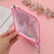 Load image into Gallery viewer, Colorful Watermelon Shaped Plush Soft Students Pencil Case  Makeup Pouch Cute Design
