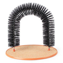 Load image into Gallery viewer, Comfortable Arch Cats Massager Pet Cat Itching Grooming Supplies Round Fleece Base Kitten Bristle Ring Brush and Carpet Base Groomer Massager Scratcher for Controlling Shedding Healthy Fur and Claws Toy Scratching Device Brush for Pets
